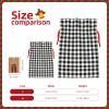 Augenstern Burlap Drawstring Bag Gingham-Black-White-Tartan Reusable Present Wrapping Sack Xmas Holiday Party Favor Bag Small view 3