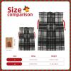 Augenstern Burlap Drawstring Bag Grey-Black-Tartan Reusable Present Wrapping Sack Xmas Holiday Party Favor Bag Small view 3