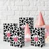 20Pcs Cow Party Favors Bags with Handles, Farm Themed Kraft Paper Gift Bags Candy Bags, Cute Cow Print Goodie Bags for Girls Boys Birthday Baby Shower view 4