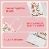 20Pcs Thank You Gift Bags with Handles, 8.2" x 5.8"x3.15" Flower Design Kraft Paper Gift Bags, Party Favor Bags for Wedding Birthday Shower Thanksgiving view 3