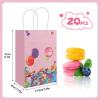 20Pcs Candyland Goodie Bags with Handles, Candy Party Favors Bags, Lollipop Paper Gift Bags, Sweet Candy Party Treat Gift Bags for Kids Birthday Baby Shower Wedding Party Supplies view 2