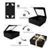 Black Gift Boxes with Window,7.5"x7.5"x3.1" Bridesmaid Boxe for Gift Giving,Birthday Gift Box with Magnetic,Closure Lid Gift Boxes for Presents,Cute Boxe,Luxury for Gift Packaging,Gift Box for Wrapping Gifts view 4