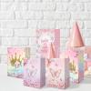 20Pcs Princess Prince Gift Bags with Handles, Butterfly Floral Castle Crown Party Favor Bags, Candy Goodie Bags Paper Treat Bags for Princess Baby Shower Birthday Party Supplies view 4