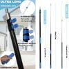 20 Ft+ Reach 2 In 1 Window Squeegee Duster with 5-to-12 Foot Extension Pole, Cleaner Tool with 3-Stage Telescoping Pole, Cleaning Kit with Rotatable Head - Chenille Cloth + Microfibre Cloths Head view 3