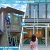 20 Ft+ Reach 2 In 1 Window Squeegee Duster with 5-to-12 Foot Extension Pole, Cleaner Tool with 3-Stage Telescoping Pole, Cleaning Kit with Rotatable Head - Chenille Cloth + Microfibre Cloths Head view 4