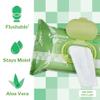 McKesson Flushable* Adult Wet Wipes  288 Wipes (3 Pack of 96)  Aloe & Vitamin E, Plant-Based Cleansing Wipes, Unscented view 2