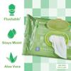 McKesson Flushable* Adult Wet Wipes XL  288 Wipes (3 Pack of 96)  Aloe & Vitamin E, Plant-Based Cleansing Wipes, Unscented, Extra Large view 2