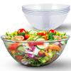 150 oz Clear Plastic Serving Bowls (4 Pack) Disposable Candy Dishes, Buffet Containers for Chips, Popcorn Snacks, Mints, Salad Bar, Punch, Snack Bowl Parties, Office Desk, Bridal Shower Party Supplies view 1