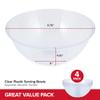 150 oz Clear Plastic Serving Bowls (4 Pack) Disposable Candy Dishes, Buffet Containers for Chips, Popcorn Snacks, Mints, Salad Bar, Punch, Snack Bowl Parties, Office Desk, Bridal Shower Party Supplies view 2