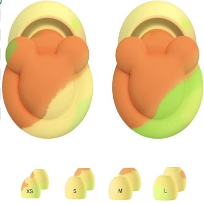 Ear Plugs for Sleeping Noise Reduction, Noise Cancelling, Hearing Protection Ear Plugs for Sleep, snoring, Study, Super Soft with 8 Ear Tips in XS/S/M/L (Rainbow)