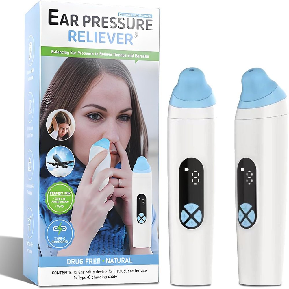 Ear Pressure Relief Device, Ear Pressure Tool, Ear Adjust Head Pressure and Pain Relief Ear Pressure Balance to Improve Earache for Airplane Ear Pressure for Flying Diving