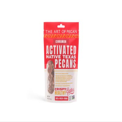 AOP Cinnamon Activated Pecans Naturally Crunchy, Soaked & Dehydrated for Better Digestion | Low Sugar Premium Snack. Non-GMO, Paleo, Vegan, Heart Healthy, Gluten-Free.