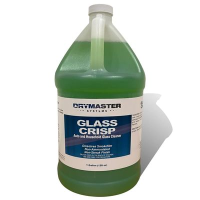 Drymaster Systems GLASS CRISP Glass Cleaner - Cleaning Agent & Protectant for Glass, Silane-based, Ammonia-Free - 1 Gallon