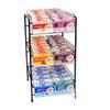 NineLife Basics Countertop Black Metal Wire Rack with 150 Individual Creamer Tubs in 6 Flavors view 1