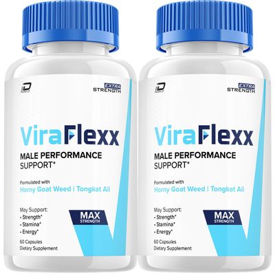 (2 Pack) ViraFlexx Capsules Supplement, Vira Flexx Advanced Men Wellness Support, Official ViraFlex Maximum Strength Energy Performance, Vira Flex Premium Dietary Formula Reviews (120 Capsules)