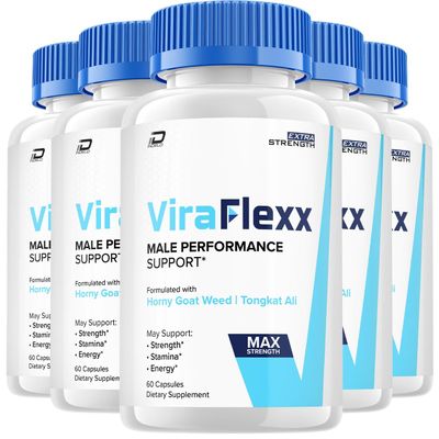 (5 Pack) ViraFlexx Capsules Supplement, Vira Flexx Advanced Men Wellness Support, Official ViraFlex Maximum Strength Energy Performance, Vira Flex Premium Dietary Formula Reviews (300 Capsules)