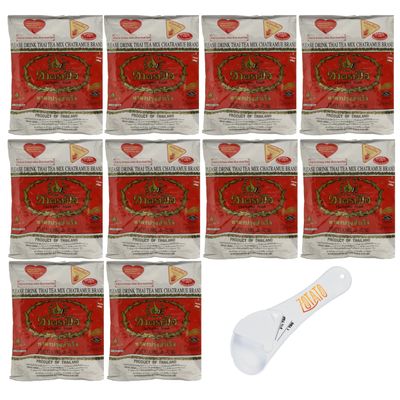 (10 Packs) Authentic Thai Tea Mix Bundle With 5-in-1 Measuring Spoon