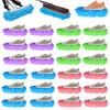 24Pcs Mop Slippers Shoes Cover, 12Pairs 4 Color Duster Slippers Foot Socks, Washable Reusable Shoes Cover for House Office Bathroom view 1