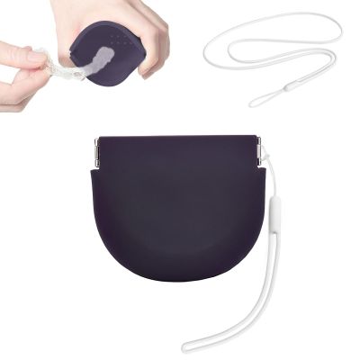 WINDSIUUU Silicone RetainerCase with Lanyard, Portable Travel Retainer Holder Braces Aligner Case with Vent Holes Aligner RetainerCases for Girls Women Kids Travel Denture Night Guard Container