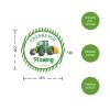 40pcs Tractor Round Stickers, Tractor Birthday Thank You Stickers, Farm Truck Round Labels for Boy, Green Farm Truck Labels for 1st Birthday Party Favors view 2
