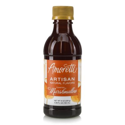 Amoretti - Natural Toasted Marshmallow Artisan Flavor Paste, 8 oz, Perfect For Ice Cream, Beverages, Cakes, and more, Preservative Free, Vegan, Gluten Free, No Artificial Sweeteners, Highly Concentrated