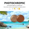 HELES Men's Business Half Rim Titanium Alloy&TR Photochromic Brown Reading Glasses Single Vision Outdoor Sunglasses Readers -Silver||+1.00 Strength view 2