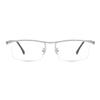 HELES Men's Business Half Rim Titanium Alloy&TR Photochromic Brown Reading Glasses Single Vision Outdoor Sunglasses Readers -Silver||+1.00 Strength view 4
