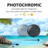 HELES Men's Business Half Rimless Photochromic Grey Reading Glasses Single Vision Outdoor Sunglasses VU400 Readers -Black||+3.50 Strength view 2
