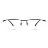 HELES Men's Business Half Rimless Photochromic Grey Reading Glasses Single Vision Outdoor Sunglasses VU400 Readers -Black||+3.50 Strength view 4