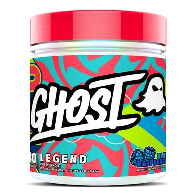 GHOST Legend Pre-Workout Powder, Blue Raspberry - 30 Servings  Pre-Workout for Men & Women with Choline, L-Citrulline, & Beta Alanine for Energy & Focus