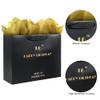 16th Birthday Gift Bag, Black Gold 16h Birthday Bag with Tissue Paper and Greeting Card, Happy 16th BirthdayGift Bags for Men Women, 12.6" Medium 16th Gift Bags view 2
