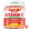 2 Pack - Organic Vitamin C Gummies 120mg for Adults, Sugar Free, Daily Immune Defense, Raw Antioxidant, 100% Whole Food Chewable Vitamin C Supplement from 1200mg Berries & Fruits for Collagen, Vegan view 1