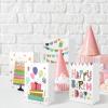 20Pcs Birthday Gift Bags with Handles, 8.2" x 5.8"x3.15" Happy Birthday Paper Favor Bags, Colorful Candle Balloon Cake Print Birthday Goodie Bags, Party Treat Candy Bags for Boys Girls Birthday Party Supplies view 4