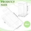 BENECREAT 40Pcs Clear Gift Boxes with Film, Rectangle Transparent PVC Favor Boxes 1.5x1.5x3inch for Wedding Party Treat Candy Cupcakes view 2