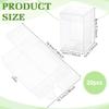 BENECREAT 20Pcs Clear Gift Boxes with Film, Rectangle Transparent PVC Favor Boxes 2x2x3inch for Wedding Party Treat Candy Cupcakes view 2