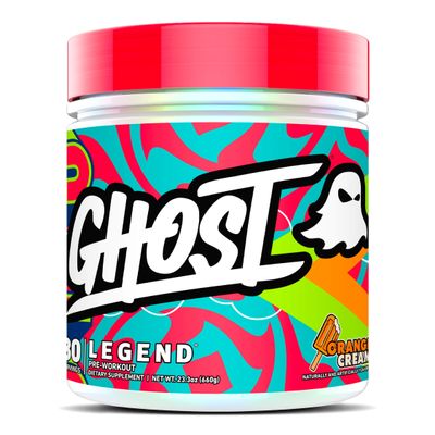 GHOST Legend Pre-Workout Powder, Orange Cream - 30 Servings  Pre-Workout for Men & Women with Choline, L-Citrulline, & Beta Alanine for Energy & Focus