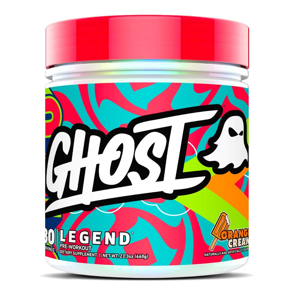 GHOST Legend Pre-Workout Powder, Orange Cream - 30 Servings  Pre-Workout for Men & Women with Choline, L-Citrulline, & Beta Alanine for Energy & Focus