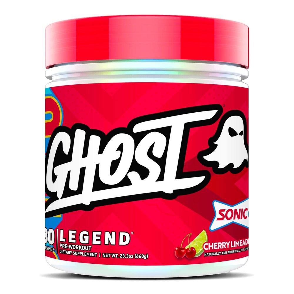 GHOST Legend Pre Workout Powder, Sonic Cherry Limeade - 30 Servings Pre-Workout for Men & Women with Choline, L-Citrulline, & Beta Alanine for Energy & Focus