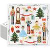 80Pcs Christmas Cocktail Napkins Watercolor Nutcracker Disposable Paper Napkins Beverage Napkins for Xmas Party Tableware Supplies view 1