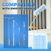 Duster Refills Compatible with Swiffer Duster Refill Heavy Duty, 50 Refills & 5 Handles Kit for Swiffer Duster Kit, Dusters for Cleaning Car Electronics Furniture Blinds, Ceiling Fan Cleaner view 3