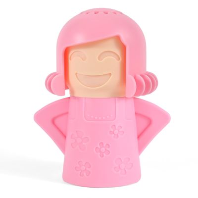 Asltw Happy or Angry Mom Microwave Cleaner, Microwave Oven Steam Cleaner, Just Add Vinegar and Water, Easily Cleans the Crud in Minutes (Pink)