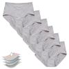 Ogvfunv 6pcs Incontinence Underwear for Women, Mesh Holes Breathable Incontinence Panties, soft elastic, multi-colored,Gray,3XL view 1