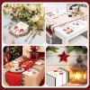 100 Pcs Christmas Paper Napkins Disposable Flower Guest Dinner Napkins Bathroom Decorative Paper Hand Towels Decorative For Wedding Bridal Baby Shower Tea Party Birthday,4.3 X 7.9 Inch view 2