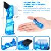 Tioncy 10 Pcs Small Portable Denture Brushes Double Sided Mini Denture Cleaning Toothbrush for False Teeth with Multi-Layered Bristles and Blue Handle for False Teeth Hygiene Cleaning Care view 2