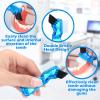 Tioncy 10 Pcs Small Portable Denture Brushes Double Sided Mini Denture Cleaning Toothbrush for False Teeth with Multi-Layered Bristles and Blue Handle for False Teeth Hygiene Cleaning Care view 3