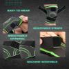 5-Star Knee Braces Adjustable with Straps Knee Compression Sleeve for Arthritis for Men and Women Compression Knee Support for Gym, Running, Working Out, Size L/Xl 1 pair, Green view 4