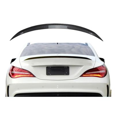 Glossy Car Rear Trunk Spoiler Wing Lip Compatible for Mercedes Benz CLA Class C117 CLA200 CLA260 CLA45 AMG 2013-2019 Tail Tailgate Lip(Carbon black)