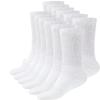 AC BASICS Men's & Women Diabetic Crew Style Physicians Approved Circulatory Cotton Socks, Non-binding 6 Pairs view 1
