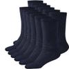 AC BASICS Men's & Women Diabetic Crew Style Physicians Approved Circulatory Cotton Socks, Non-binding 6 Pairs view 1