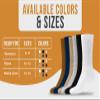 AC BASICS Men's & Women Diabetic Crew Style Physicians Approved Circulatory Cotton Socks, Non-binding 6 Pairs view 4
